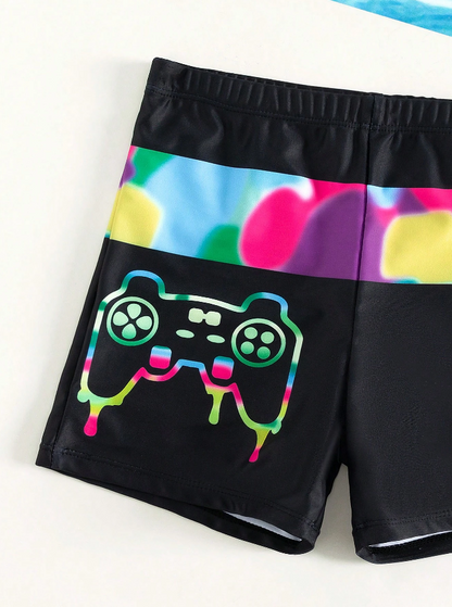 🎮 Shorts de Natación Infantil – Game On