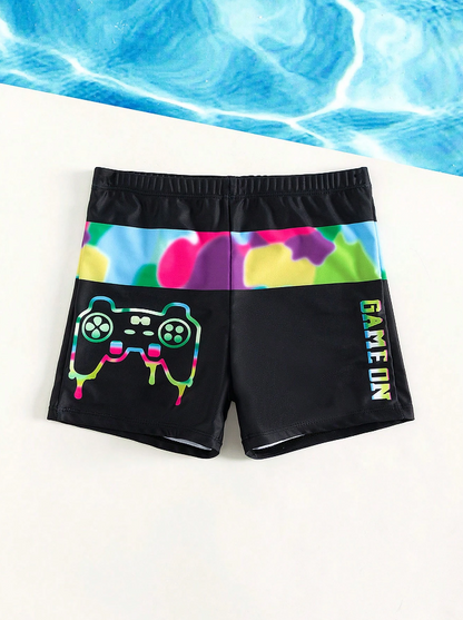 🎮 Shorts de Natación Infantil – Game On