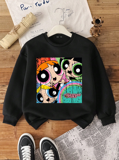 💥 Sudadera Infantil – Powerpuff Retro