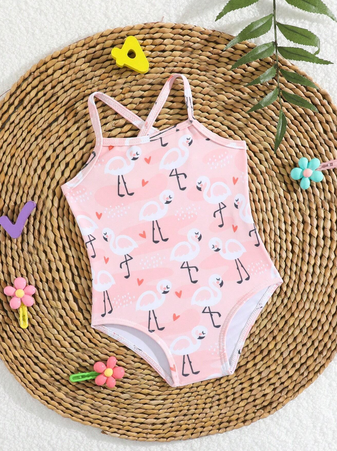 🦩 Traje de Baño Bebé “Flamingo Love”