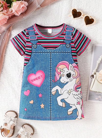 🦄 Vestido Bebé “Unicorn Denim”