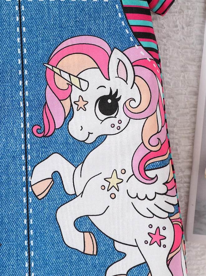 🦄 Vestido Bebé “Unicorn Denim”