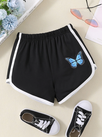 🦋 Shorts Deportivos Infantiles – Mariposa + Unión en Contraste
