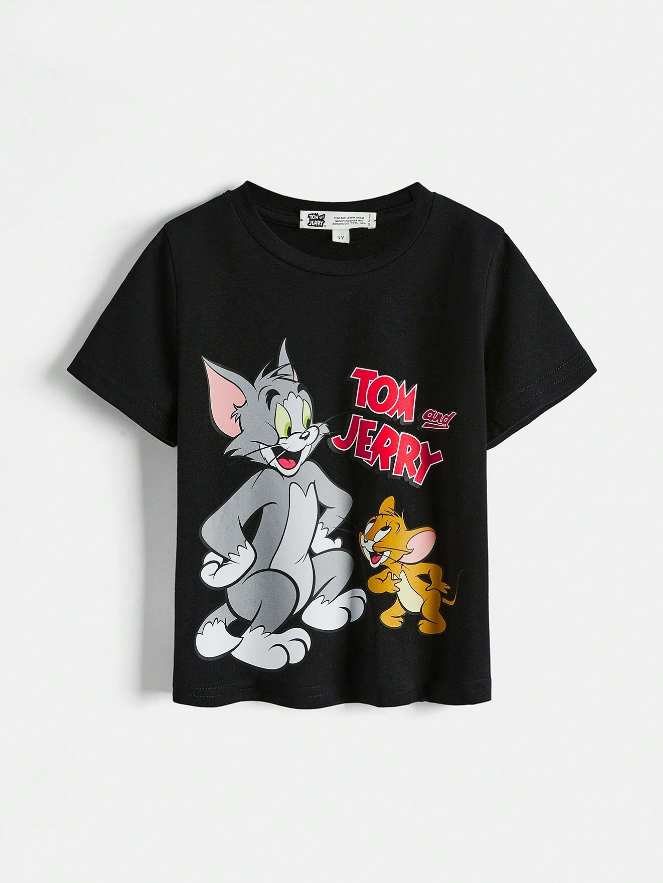 🐭 Camiseta Infantil – Tom and Jerry