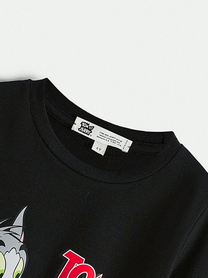 🐭 Camiseta Infantil – Tom and Jerry