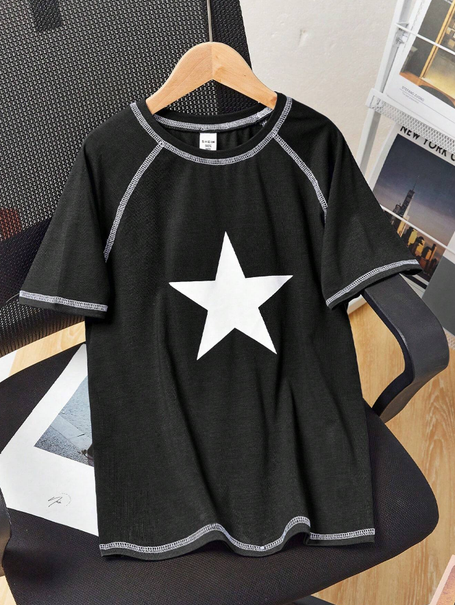 ⭐ Camiseta Deportiva Infantil – Estrella + Mangas Raglán