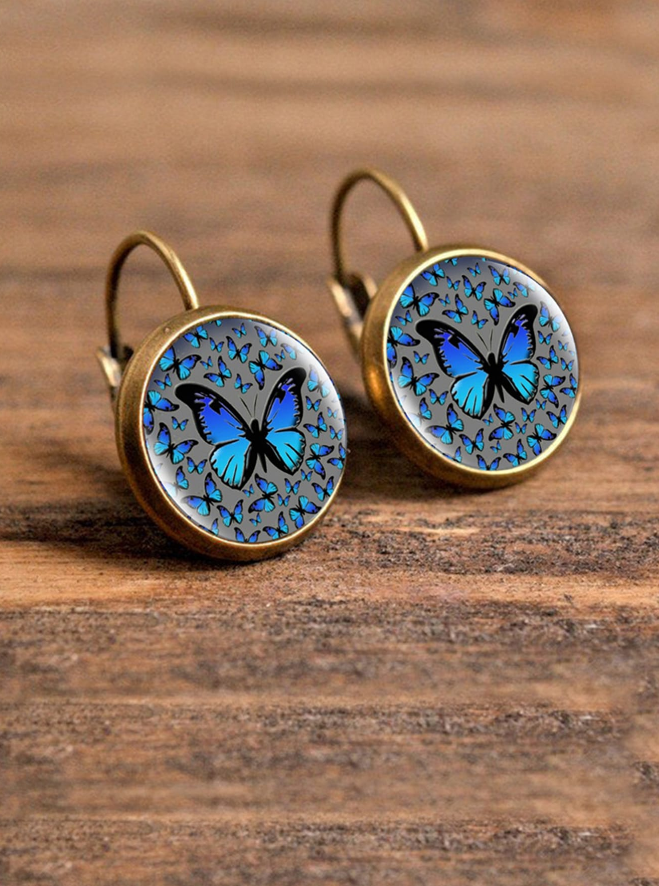 🦋 Pendientes Fantasía – Diseño Mariposa Multicolor