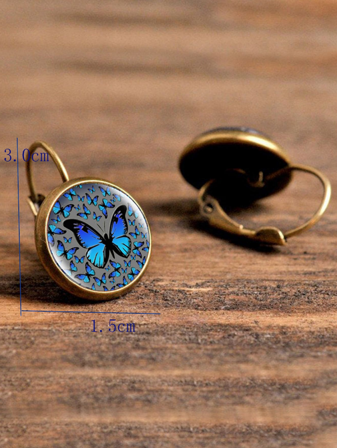 🦋 Pendientes Fantasía – Diseño Mariposa Multicolor