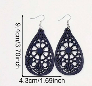 🌿 Pendientes Bohemios – Madera & Diseño Geométrico