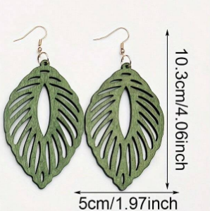 🌿 Pendientes Bohemios – Madera & Diseño Geométrico