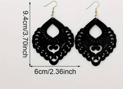 🌿 Pendientes Bohemios – Madera & Diseño Geométrico