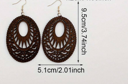 🌿 Pendientes Bohemios – Madera & Diseño Geométrico