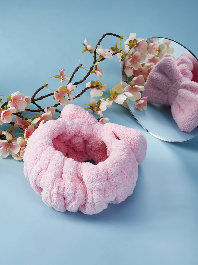 🎀 Diadema Spa – Banda Suave con Lazo & Estilo Pastel
