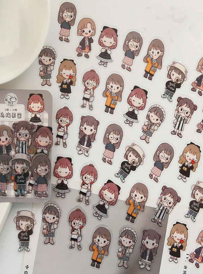 🎎 Stickers Personajes Animados – Pack de 10 Unidades & Estilo Ilustrado