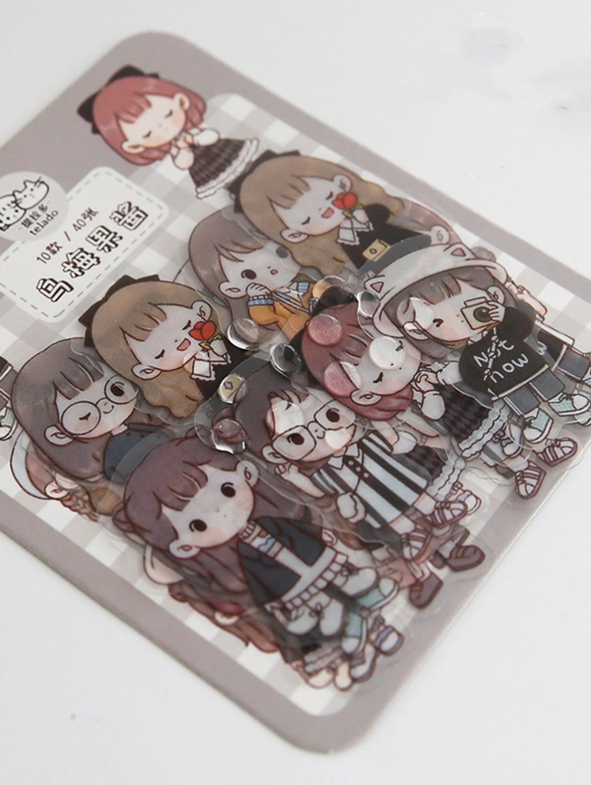 🎎 Stickers Personajes Animados – Pack de 10 Unidades & Estilo Ilustrado