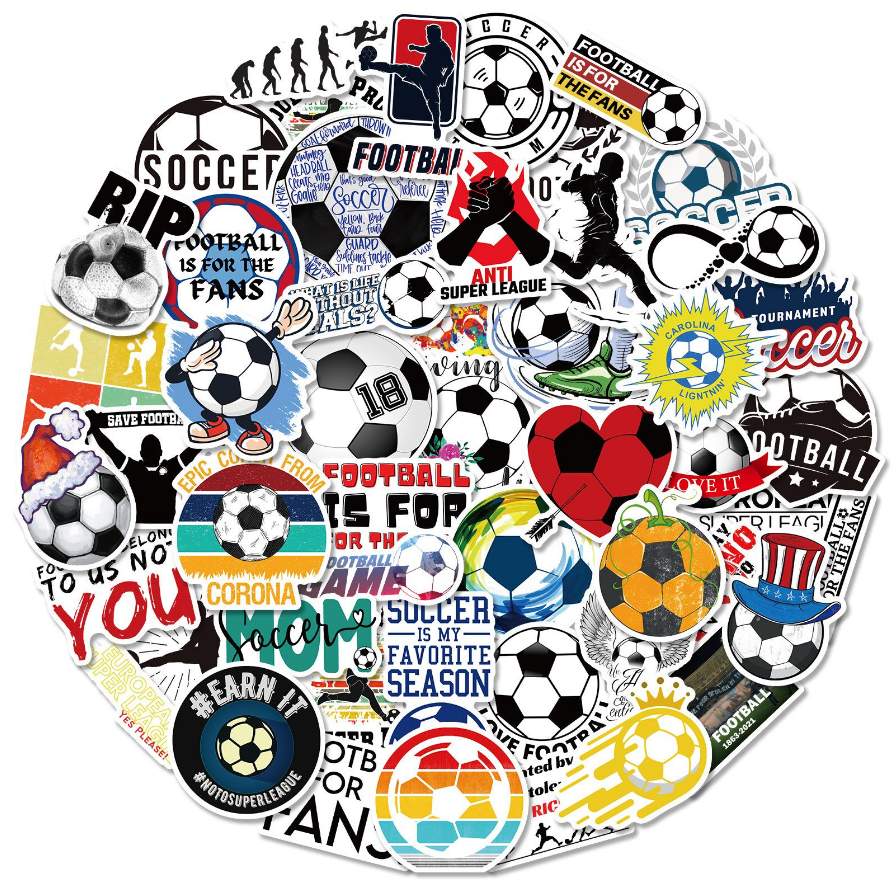 ⚽ Stickers Fútbol – Pack de 10 Unidades & Estilo Deportivo