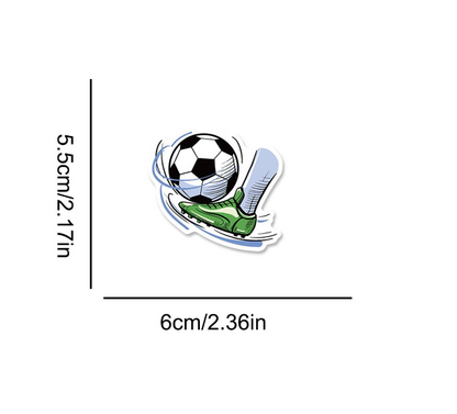 ⚽ Stickers Fútbol – Pack de 10 Unidades & Estilo Deportivo
