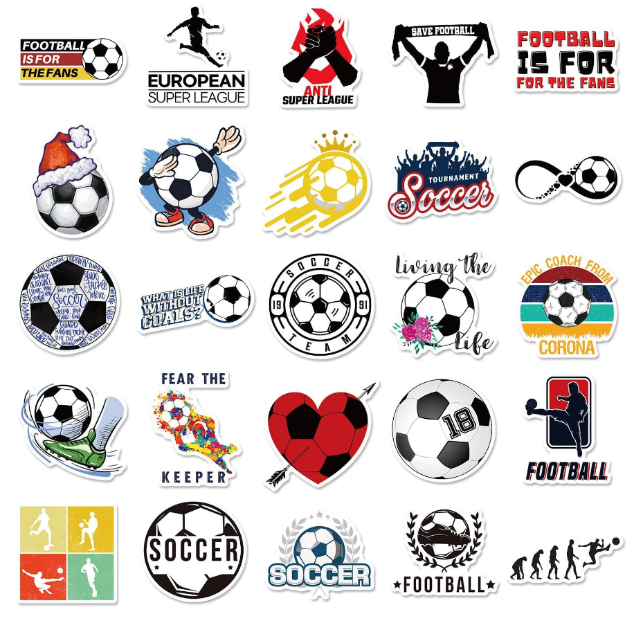 ⚽ Stickers Fútbol – Pack de 10 Unidades & Estilo Deportivo