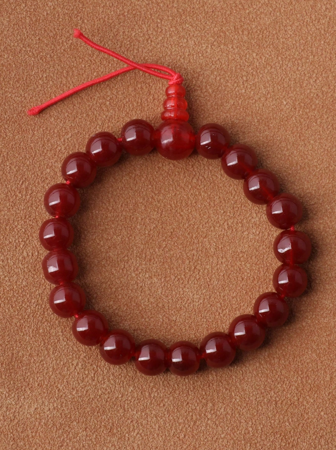 🔴 Brazalete Esférico de Cristal Rojo