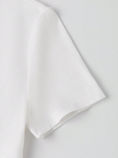 🌺 Camiseta Corta de Manga Corta con Patrón Floral