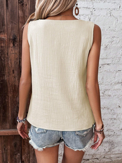 🍑 Top de Tirantes con Nudo en la Espalda y Escote en V