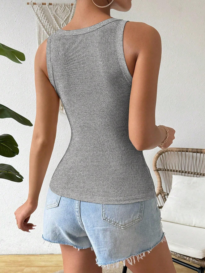 🩶 Camisola Simple de Mujer de Unicolor