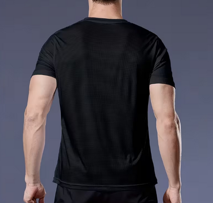 Polera Deportiva Hombre Cuello Redondo con Estampado Paris