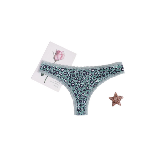 Tanga Multicolor con Detalles de Encaje y Diseño Dulce