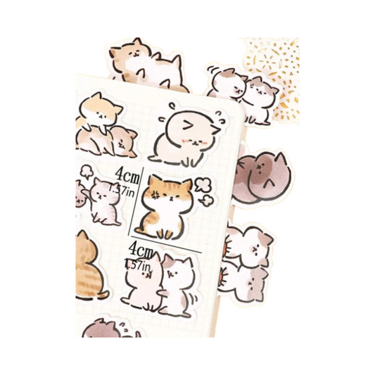 Set de Pegatinas de Gatos Divertidos