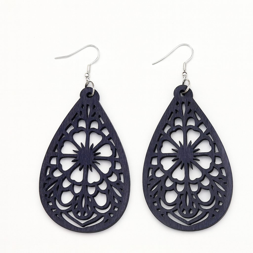 🌿 Pendientes Bohemios – Madera & Diseño Geométrico
