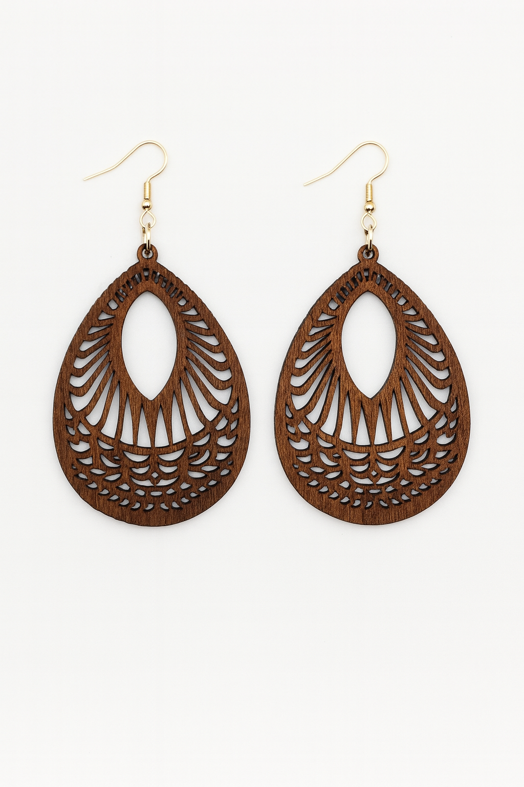 🌿 Pendientes Bohemios – Madera & Diseño Geométrico