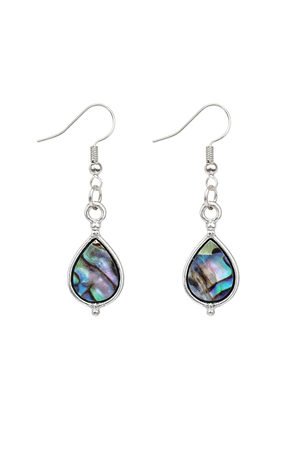 🐚 Pendientes Shell – Gota de Agua & Marco Plateado