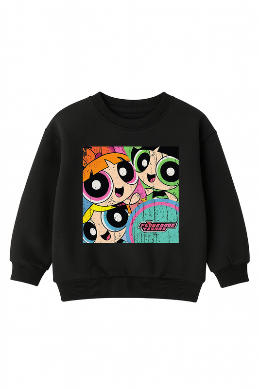 💥 Sudadera Infantil – Powerpuff Retro