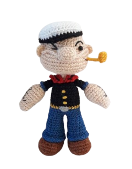 ⚓ Popeye el Marino – Amigurumi Coleccionable Hecho a Mano