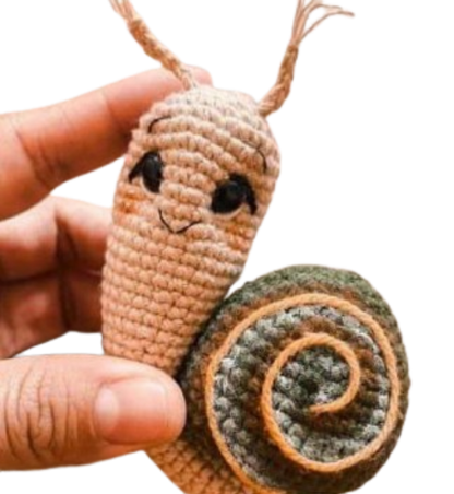 🐌 Caracol con Caparazón en Espiral – Amigurumi Hecho a Mano
