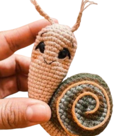 🐌 Caracol con Caparazón en Espiral – Amigurumi Hecho a Mano