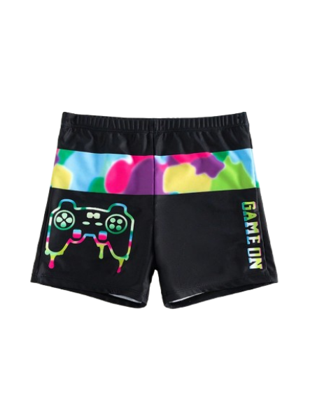 🎮 Shorts de Natación Infantil – Game On