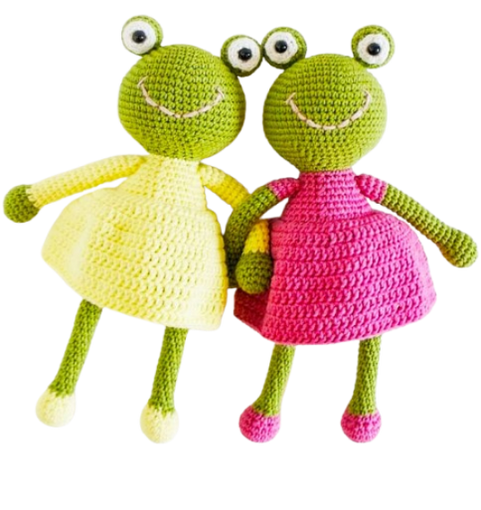 🐸 Ranita con Vestido – Amigurumi Hecho a Mano