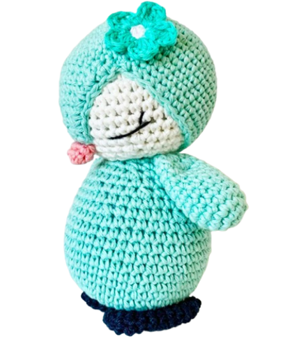 🐧 Pingüino con Lazo – Amigurumi Hecho a Mano