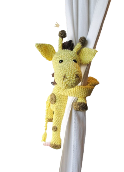 🦒 Jirafa Sujetacortinas – Amigurumi Hecho a Mano