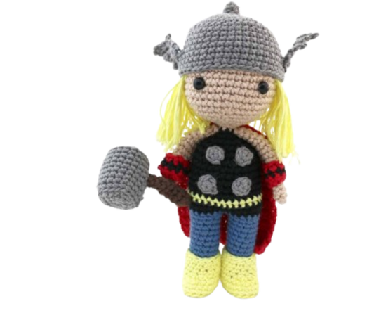 ⚡ Amigurumi Thor – Hecho a Mano