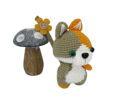 🐱 Amigurumi Gatito con Flor – Hecho a Mano