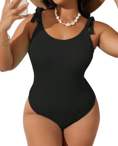 🖤 Bañador de Una Pieza con Cordones en los Hombros