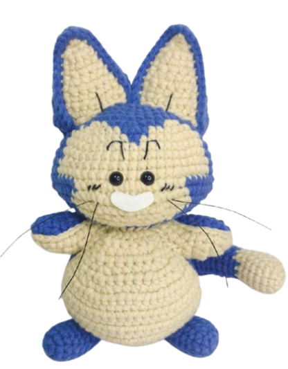 🐱💙 Gato Azul – Amigurumi Hecho a Mano