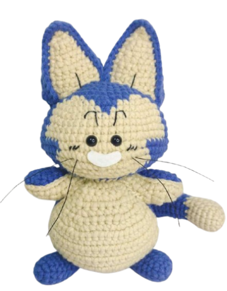 🐱💙 Gato Azul – Amigurumi Hecho a Mano