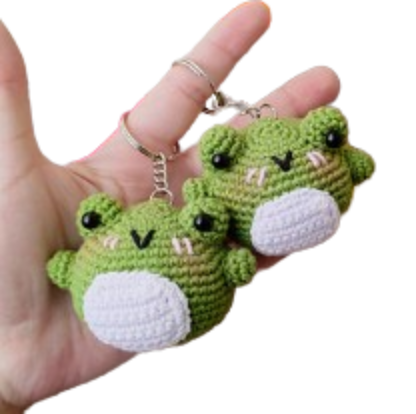 🐸 Ranita Llavero – Amigurumi Hecho a Mano