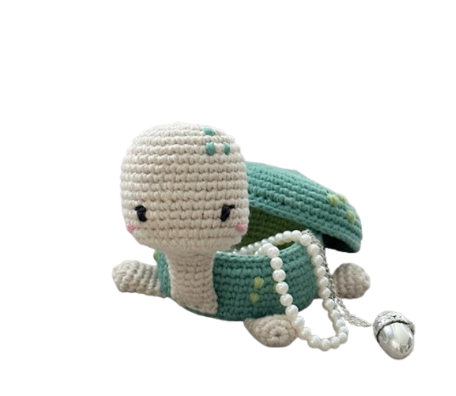 🐢✨ Tortuguita Joyero – Amigurumi Funcional Hecho a Mano