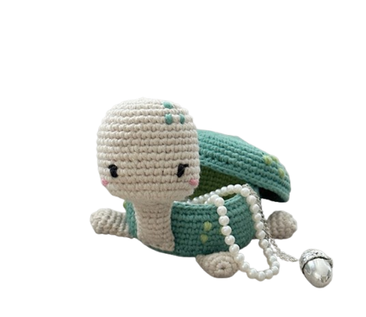 🐢✨ Tortuguita Joyero – Amigurumi Funcional Hecho a Mano