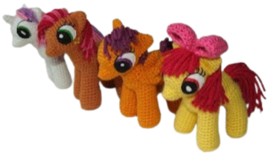 🐴 Ponis Cutie Mark Crusaders – Amigurumi Hecho a Mano