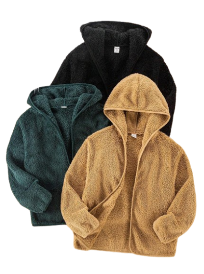 🧥 Chaqueta Infantil – Teddy Reversible con Capucha